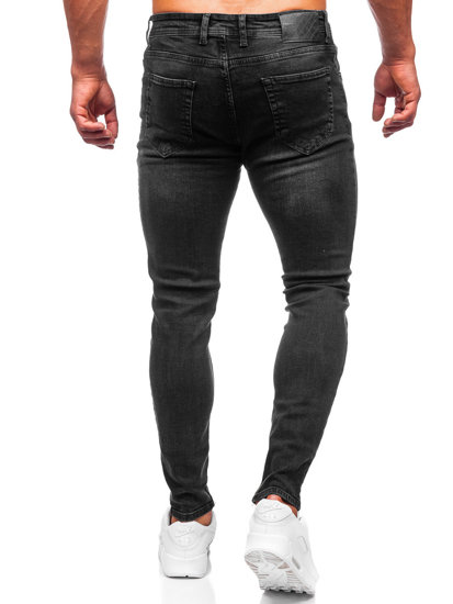 Juodos vyriškos džinsinės kelnės skinny fit Bolf R919-1