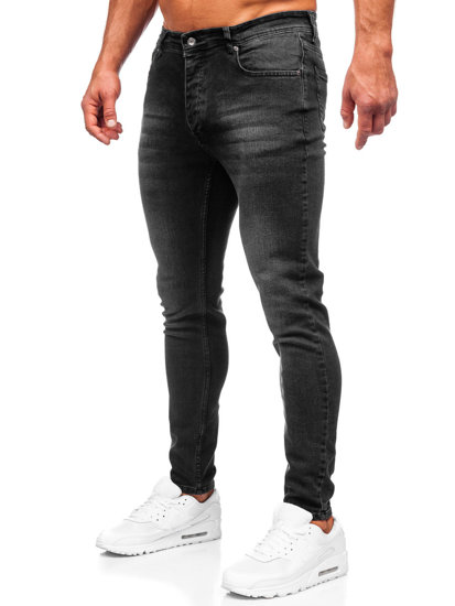 Juodos vyriškos džinsinės kelnės skinny fit Bolf R919-1