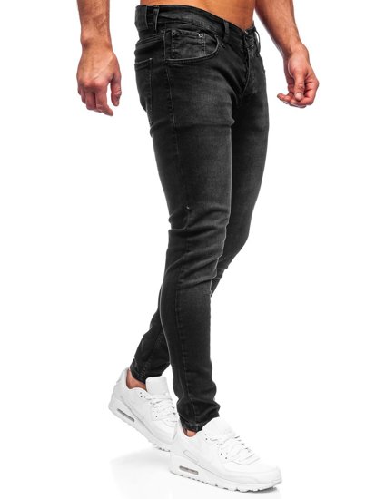 Juodos vyriškos džinsinės kelnės skinny fit Bolf R923