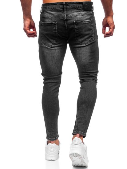 Juodos vyriškos džinsinės kelnės skinny fit Bolf R927