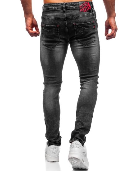 Juodos vyriškos džinsinės kelnės slim fit Bolf 60027W0