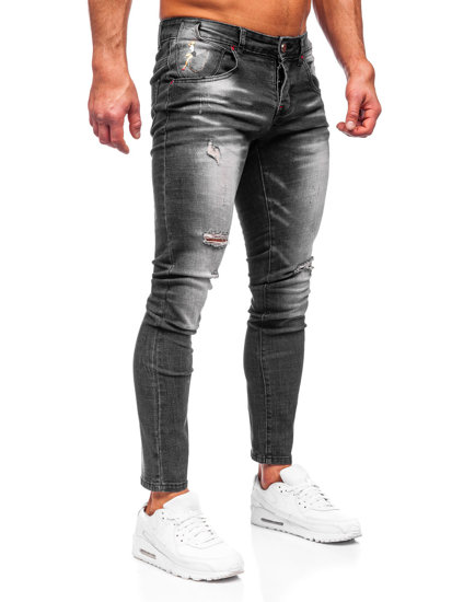 Juodos vyriškos džinsinės kelnės slim fit Bolf MP0024N