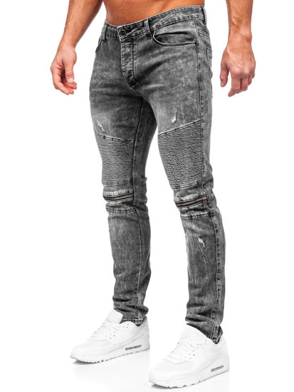 Juodos vyriškos džinsinės kelnės slim fit Bolf MP0069N