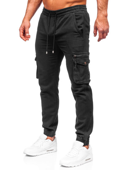 Juodos vyriškos jogger cargo kelnės Bolf MP0181N