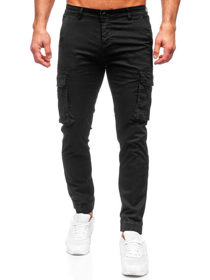 Juodos vyriškos jogger cargo kelnės Bolf MP0202N