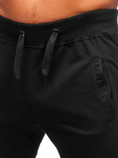 Juodos vyriškos jogger kelnės Bolf XW02