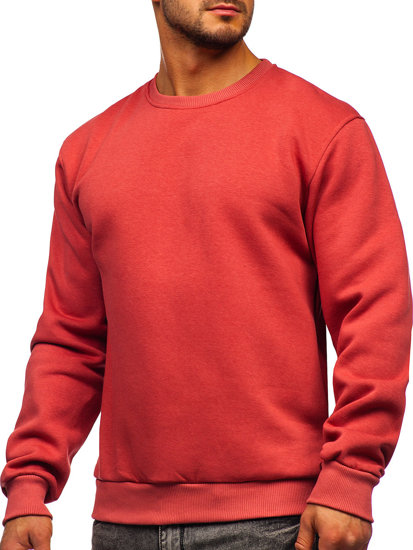 Lašišų spalvos vyriškas storas džemperis be gobtuvo Bolf 2001