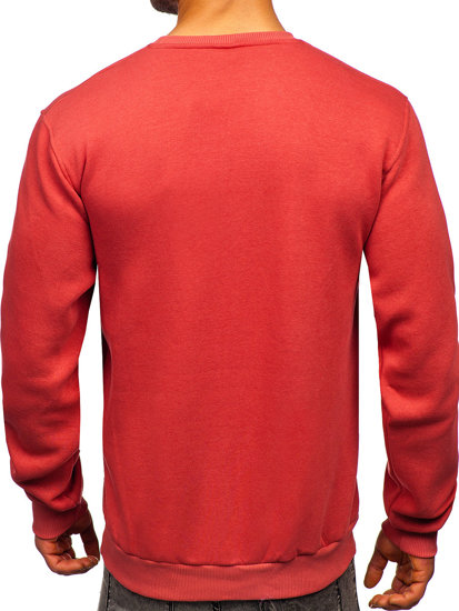 Lašišų spalvos vyriškas storas džemperis be gobtuvo Bolf 2001