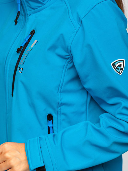 Mėlyna moteriška demisezoninė striukė softshell Bolf AB003
