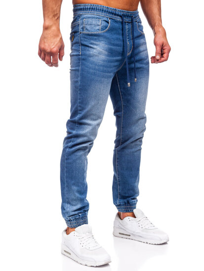 Mėlynos vyriškos džinsinės jogger kelnės Bolf MP0272BC