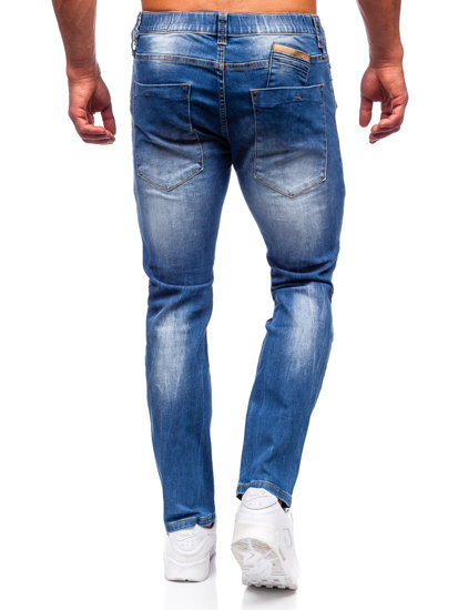 Mėlynos vyriškos džinsinės kelnės slim fit Bolf MP0018B