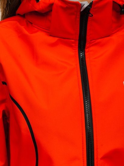 Oranžinė moteriška demisezoninė striukė softshell Bolf S010