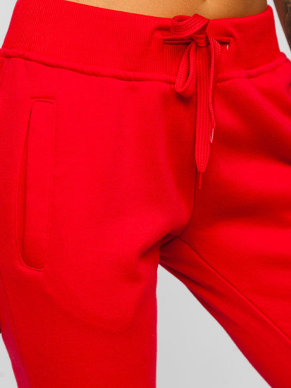 Raudonos moteriškos sportinės kelnės Bolf CK-01