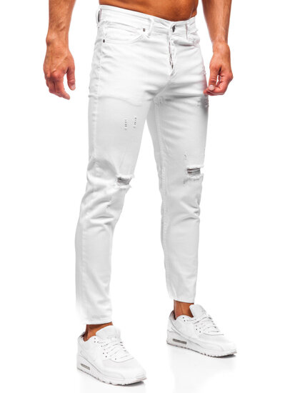 Slim Fit vyriški džinsai Baltas Bolf 5872