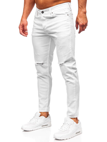 Slim Fit vyriški džinsai Baltas Bolf 5873