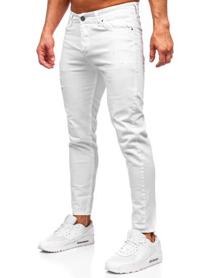 Slim Fit vyriški džinsai Baltas Bolf 5876