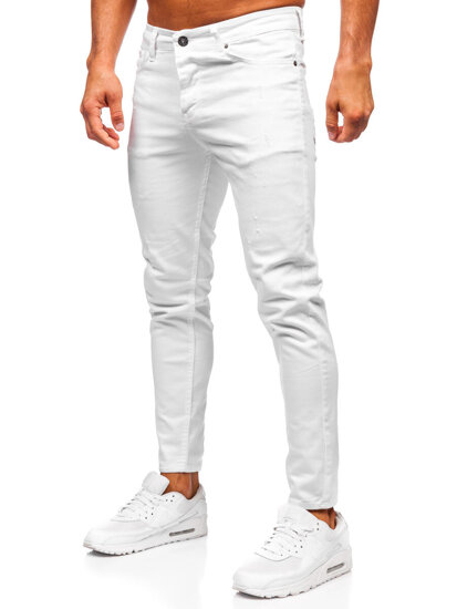 Slim Fit vyriški džinsai Baltas Bolf 5888