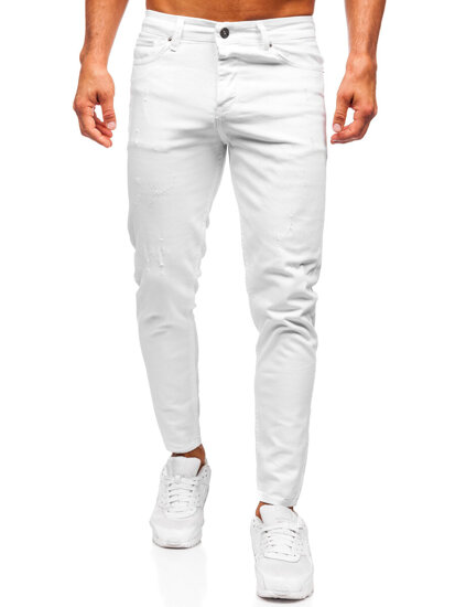 Slim Fit vyriški džinsai Baltas Bolf 5888