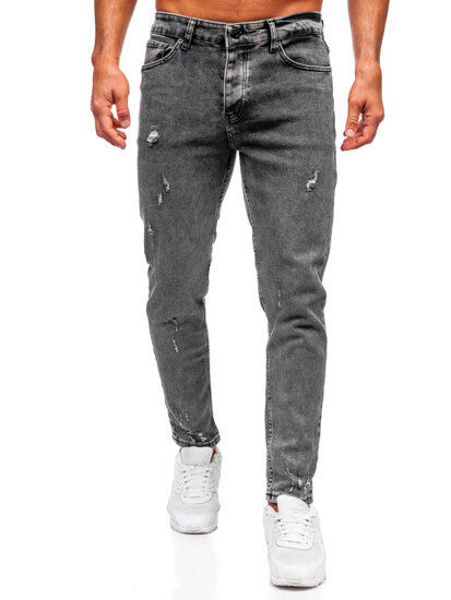 Slim Fit vyriški džinsai Grafitas Bolf 6642