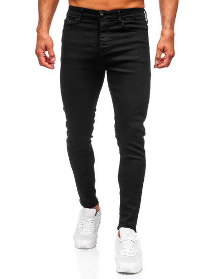 Slim Fit vyriški džinsai Juoda Bolf 6100