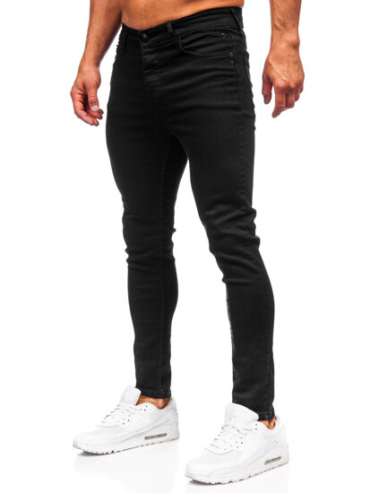 Slim Fit vyriški džinsai Juoda Bolf 6103