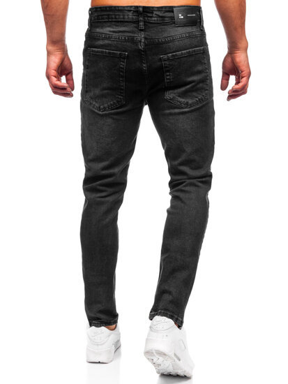 Slim Fit vyriški džinsai Juoda Bolf 6494