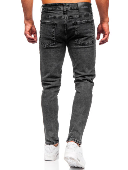 Slim Fit vyriški džinsai Juoda Bolf 6497