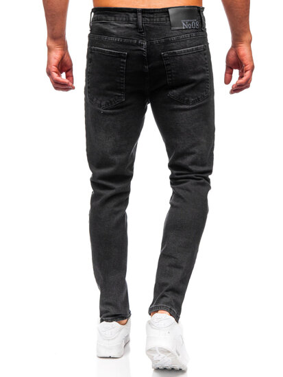 Slim Fit vyriški džinsai Juoda Bolf 6504