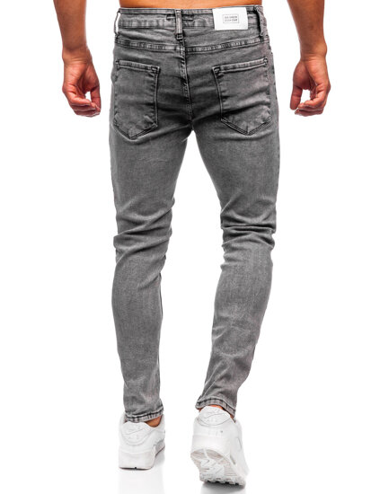 Slim Fit vyriški džinsai Juoda Bolf 6512