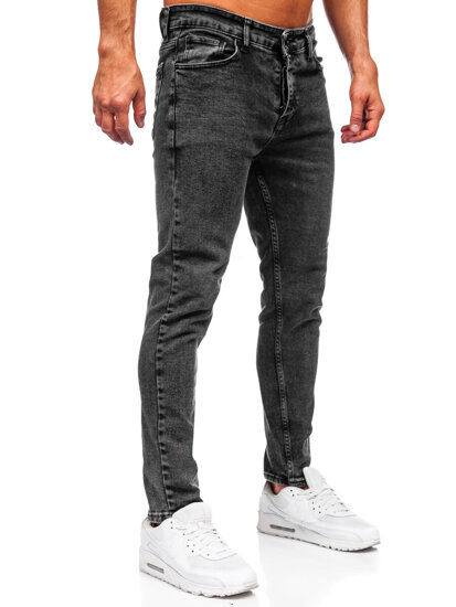 Slim Fit vyriški džinsai Juoda Bolf 6519