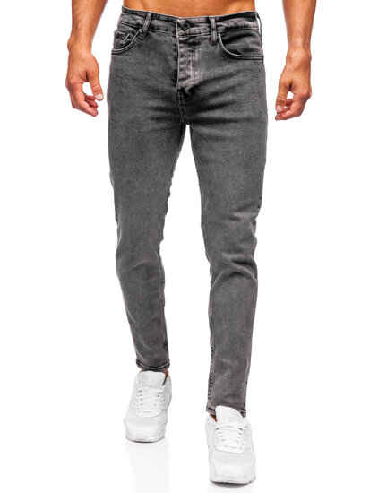 Slim Fit vyriški džinsai Juoda Bolf 6521