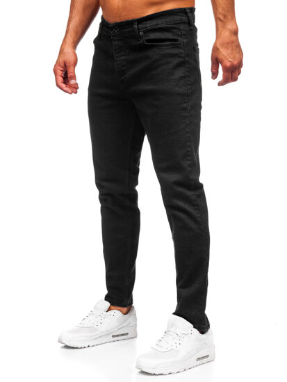 Slim Fit vyriški džinsai Juoda Bolf 6522