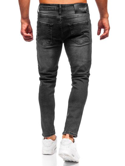 Slim Fit vyriški džinsai Juoda Bolf 6523