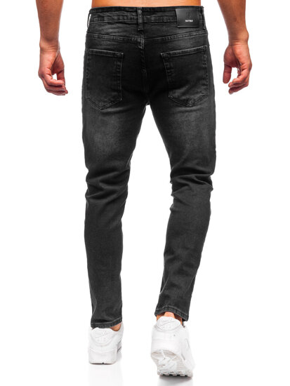 Slim Fit vyriški džinsai Juoda Bolf 6530