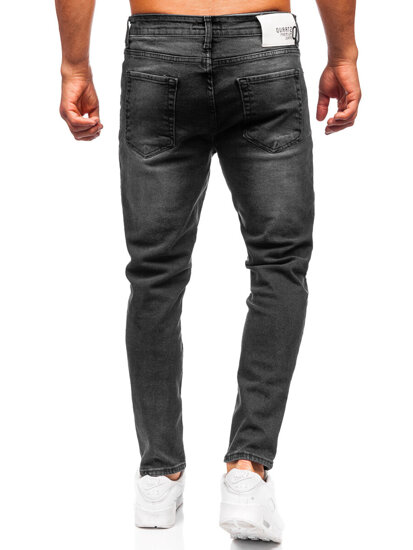 Slim Fit vyriški džinsai Juoda Bolf 6533