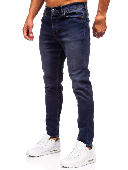 Slim Fit vyriški džinsai Juoda Bolf 6576