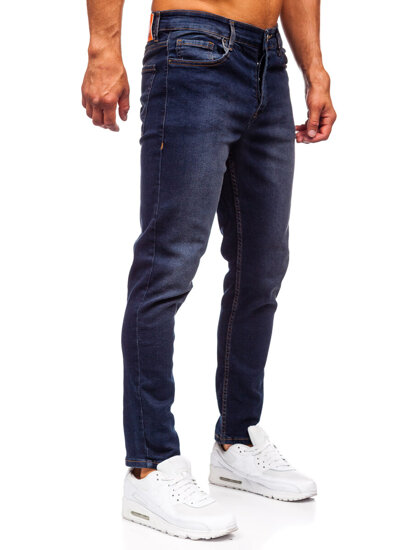 Slim Fit vyriški džinsai Juoda Bolf 6576