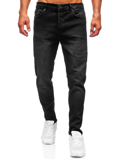 Slim Fit vyriški džinsai Juoda Bolf 6588