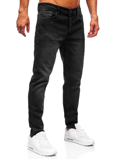 Slim Fit vyriški džinsai Juoda Bolf 6588