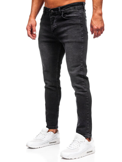 Slim Fit vyriški džinsai Juoda Bolf 6687