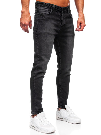 Slim Fit vyriški džinsai Juoda Bolf 6687