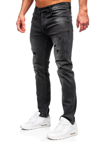 Slim Fit vyriški džinsai Juoda Bolf MP0018N