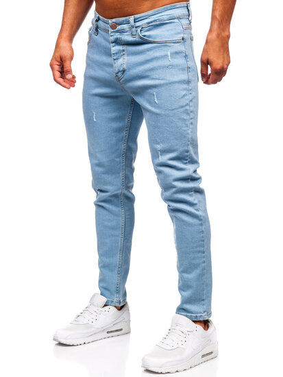 Slim Fit vyriški džinsai Mėlyna Bolf 6199