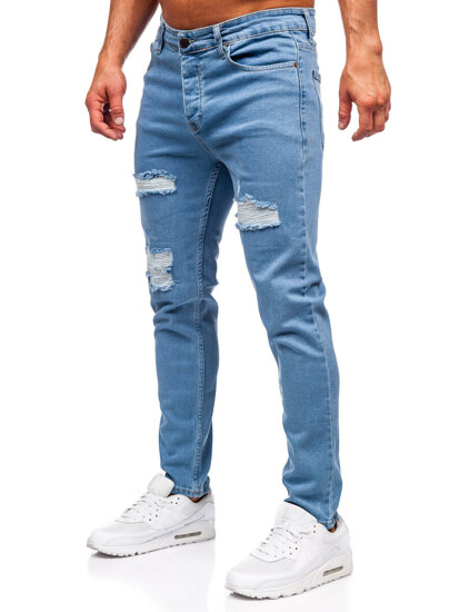 Slim Fit vyriški džinsai Mėlyna Bolf 6475