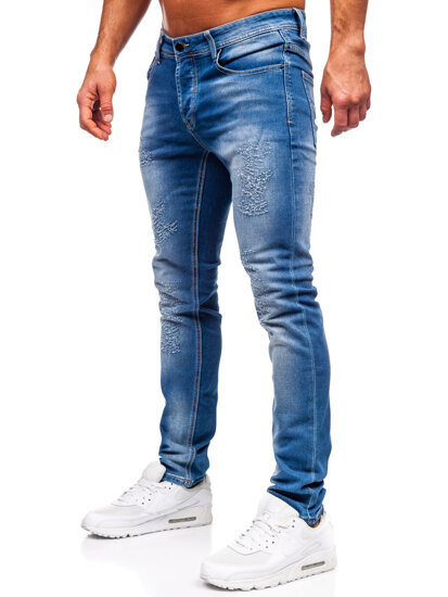 Slim Fit vyriški džinsai Mėlyna Bolf MP0009B