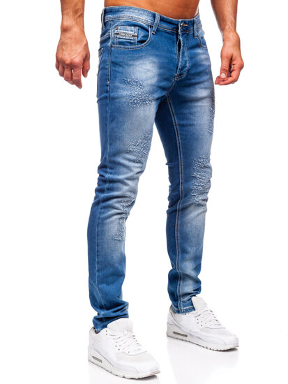 Slim Fit vyriški džinsai Mėlyna Bolf MP0009B