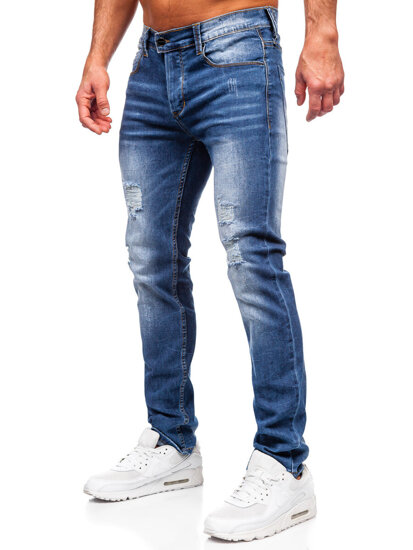 Slim Fit vyriški džinsai Mėlyna Bolf MP0017B