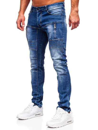 Slim Fit vyriški džinsai Mėlyna Bolf MP0046B