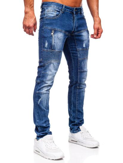 Slim Fit vyriški džinsai Mėlyna Bolf MP0046B