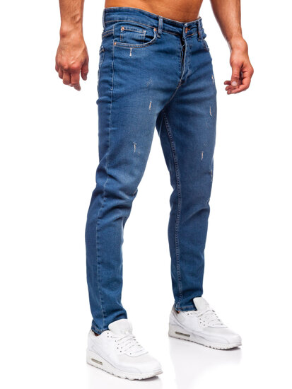 Slim Fit vyriški džinsai Tamsiai mėlyna Bolf 6452